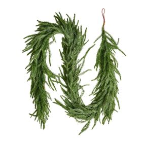 Faux Norfolk Christmas Garland 6Ft Artificial Greenery Xmas Decor for Fireplace