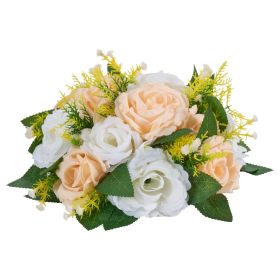 Flower Ball Arrangement Bouquet 10 PCS, 9.5-Inch Diameter Artificial Flower Balls Wedding Table Centerpieces