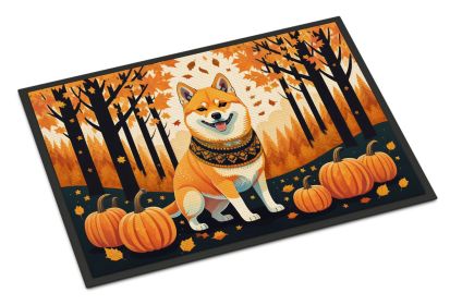 NEW Shiba Inu Fall Doormat Front Door Mat Indoor Outdoor Rugs for Entryway, Non Slip Washable Low Pile, 18H X 27W